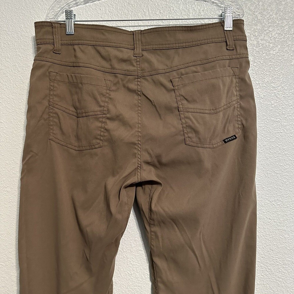 Prana Nylon Pants Mens Size 34 x 30 Slim Fit Chino Breathable Hiking Clothes - Picture 4 of 11